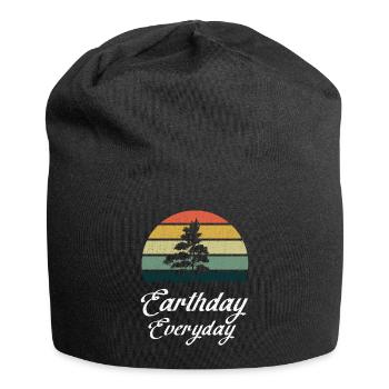 Planet Oceans Day Retro Vintage Earth Day - Jersey-Beanie - Schwarz - Vorne