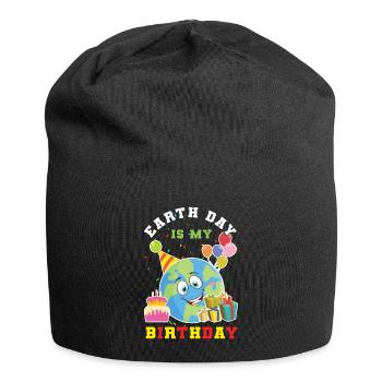 Protect Oceans Day Earth Day Meine Geburt - Jersey-Beanie - Schwarz - Vorne