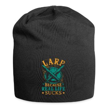 Larp Because Real Life Sucks RPG LARP - Jersey Beanie - black - Front