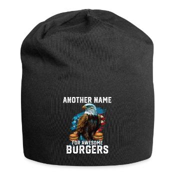 Another Name For Awesome Burgers Funny America - Jersey-Beanie - Schwarz - Vorne