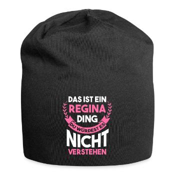 Vorname Regina - Jersey-Beanie - Schwarz - Vorne