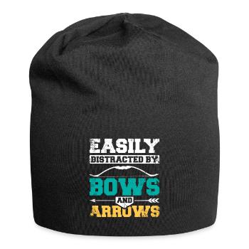 Easily distracted by bow and arrow - Jersey Beanie - black - Front