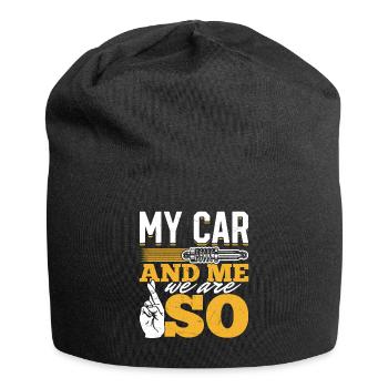 Mein Auto und ich , wir sind SO - PS Liebhaber - Jersey-Beanie - Schwarz - Vorne