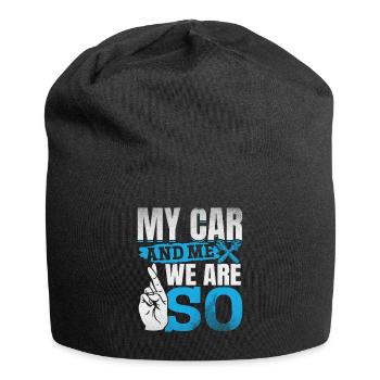 Mein Auto und ich , wir sind SO - PS Liebhaber - Jersey-Beanie - Schwarz - Vorne