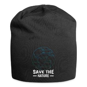 Journée minimaliste Save Nature Oceans Jour de la Terre - Bonnet en jersey - noir - Devant