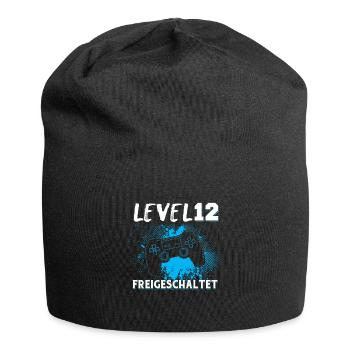 Zocker Geschenk Junge Gamer Controller Zocken - Jersey-Beanie - Schwarz - Vorne