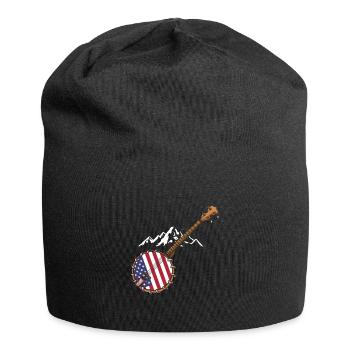 Banjo Shirts For Men Bluegrass Appalachia Folk - Jersey Beanie - black - Front
