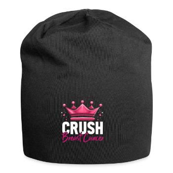 Brustkrebs Geschenk Breast Cancer Krebs Rosa - Jersey-Beanie - Schwarz - Vorne