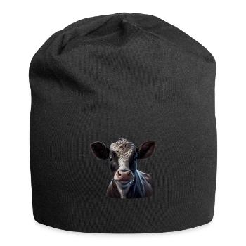 cows farmer farmer cow lover funny cow - Jersey Beanie - black - Front
