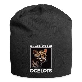 just a boy girl who loves Ocelots Ocelot ocelot ocelot - Jersey Beanie - black - Front