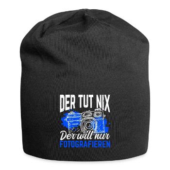 Der Tut Nix Der Will Nur Fotografieren - Kunst Kün - Jersey-Beanie - Schwarz - Vorne