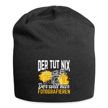 Kamera Fotokamera Spruch Fotografieren Fotograf Ka - Jersey-Beanie - Schwarz - Vorne