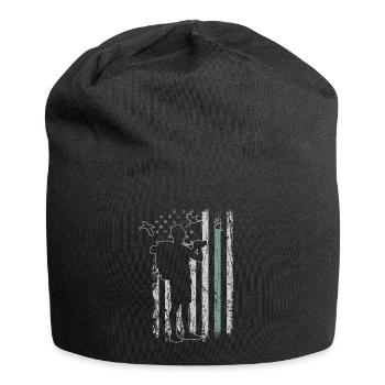Observation des oiseaux Retro USA Flag 4 juillet - Bonnet en jersey - noir - Devant