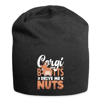 Corgi Butts Drive Me Nuts Corgi Butt Dog Lovers - Jersey Beanie - black - Front