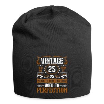 25e anniversaire Vintage Rétro - Bonnet en jersey - noir - Devant