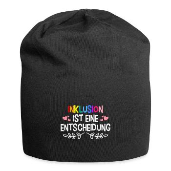 Inklusion ist eine Entscheidung Solidarität - Jersey-Beanie - Schwarz - Vorne