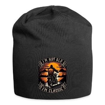 Je ne suis pas vieux je suis motard moto classique - Bonnet en jersey - noir - Devant