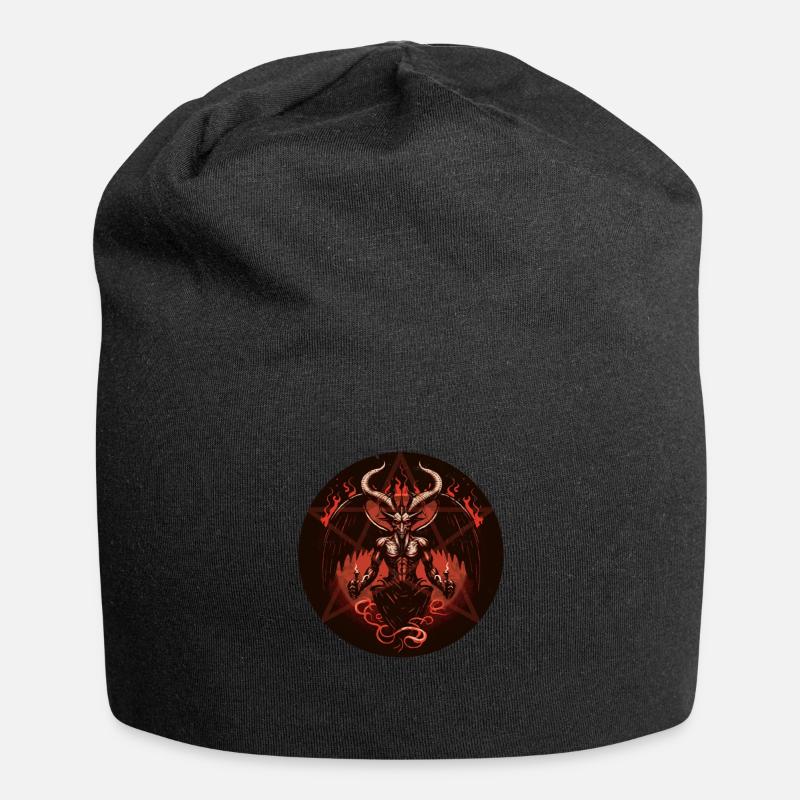 Baphomet Satanisch Occult Devil Pentagramm - Jersey-Beanie - Schwarz