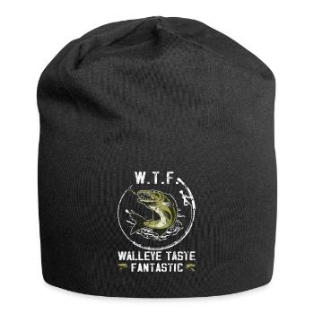 Zander tastes fantastic - Zander hunter - Jersey Beanie - black - Front