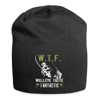 Zander tastes fantastic - Zander hunter - Jersey Beanie - black - Front
