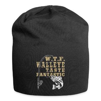 Zander tastes fantastic - Zander hunter - Jersey Beanie - black - Front