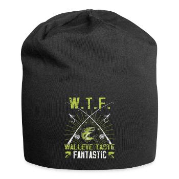 Zander tastes fantastic - Zander hunter - Jersey Beanie - black - Front