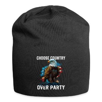 Choisissez le pays plutôt que le patriotisme patriotique - Bonnet en jersey - noir - Devant