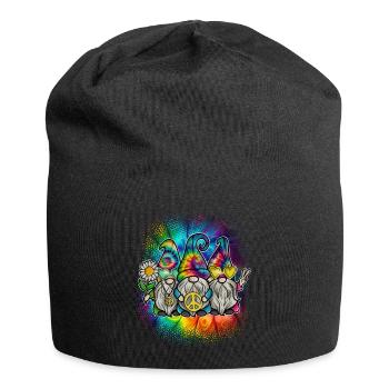 Hippie Gnomes Peace Tie Dye - Jersey-Beanie - Schwarz - Vorne