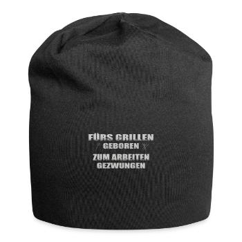 Grillen und Camper Geschenkidee - Jersey-Beanie - Schwarz - Vorne