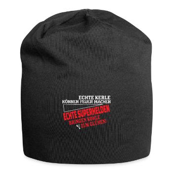 Grillen und Camper Geschenkidee - Jersey-Beanie - Schwarz - Vorne
