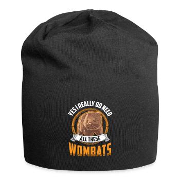 Brauche all diese Wombats Beuteltier Wombat - Jersey-Beanie - Schwarz - Vorne