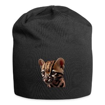 just a boy girl who loves Ocelots Ocelot ocelot ocelot - Jersey Beanie - black - Front
