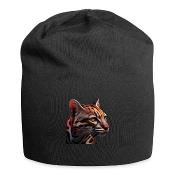 just a boy girl who loves Ocelots Ocelot ocelot ocelot - Jersey Beanie - black - Front