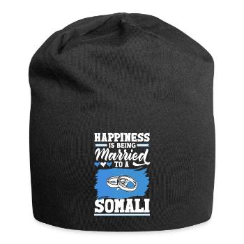 Drapeau somalien Somalie Le bonheur est marié avec - Bonnet en jersey - noir - Devant
