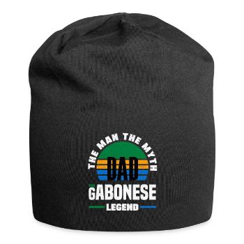 Gabonese Gabon Gabonese Flag Fathers Day - Jersey Beanie - black - Front