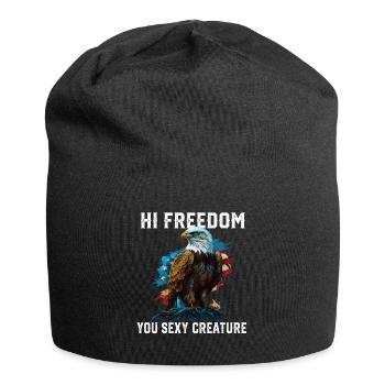 Hi Freedom You Sexy Creature American Bald Eagle - Jersey-Beanie - Schwarz - Vorne