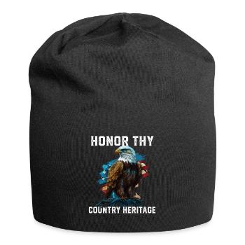 Honorez votre patrie Héritage Pygargue à tête blanche américain - Bonnet en jersey - noir - Devant