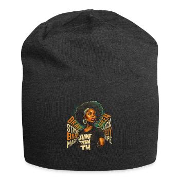 Juneteenth BLM Black Pride Woman Stark Black - Bonnet en jersey - charbon - Devant