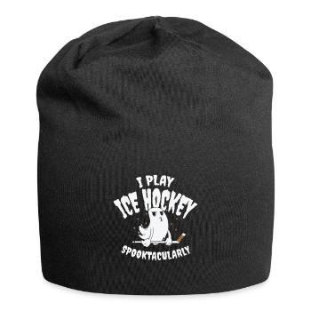 Eishockey Sport Halloween Saison Geisterspieler - Jersey-Beanie - Schwarz - Vorne