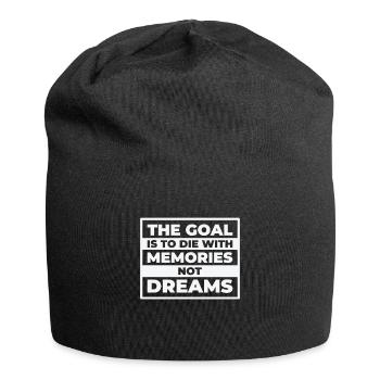 Objectif : Vie, citations, rappels, message positif - Bonnet en jersey - noir - Devant