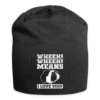 Wheek Wheek Means I love you - Jersey Beanie - black - Front