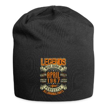 1967 April Geburtstag Legende - Jersey-Beanie - Schwarz - Vorne