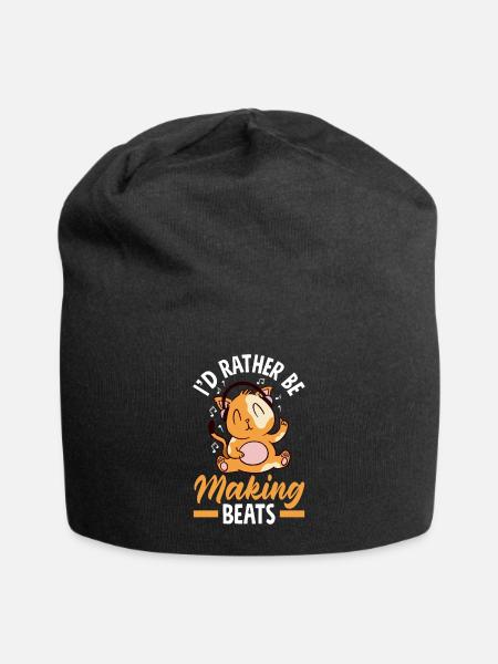 I'd Rather Be Making Beats Music Producer - Jersey-Beanie - Schwarz
