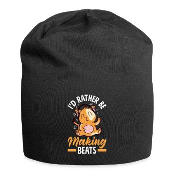 I'd Rather Be Making Beats Music Producer - Jersey Beanie - black - Front