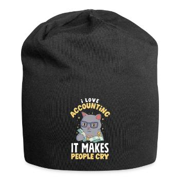 I Love Accounting It Makes People Cry Cost - Jersey-Beanie - Schwarz - Vorne