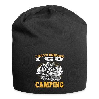 camping mir reichts fahr campen Wohnwagen Urlaub - Jersey-Beanie - Schwarz - Vorne