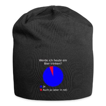 Bier Biertrinker Wochenende Ausgehen Party lustig - Jersey-Beanie - Schwarz - Vorne
