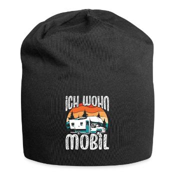Ich wohn Mobil - Jersey-Beanie - Schwarz - Vorne