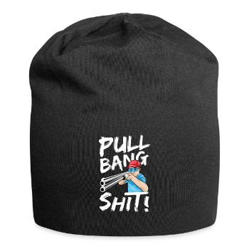 Pull Bang Shit Tontaubenschießen Sportschießen - Jersey-Beanie - Schwarz - Vorne