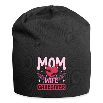 Fête des mères Mère Épouse Soignante - Bonnet en jersey - noir - Devant